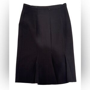 MAXMARA Pleated Back Black Pencil Skirt Made in Italy Size 6 VGUC